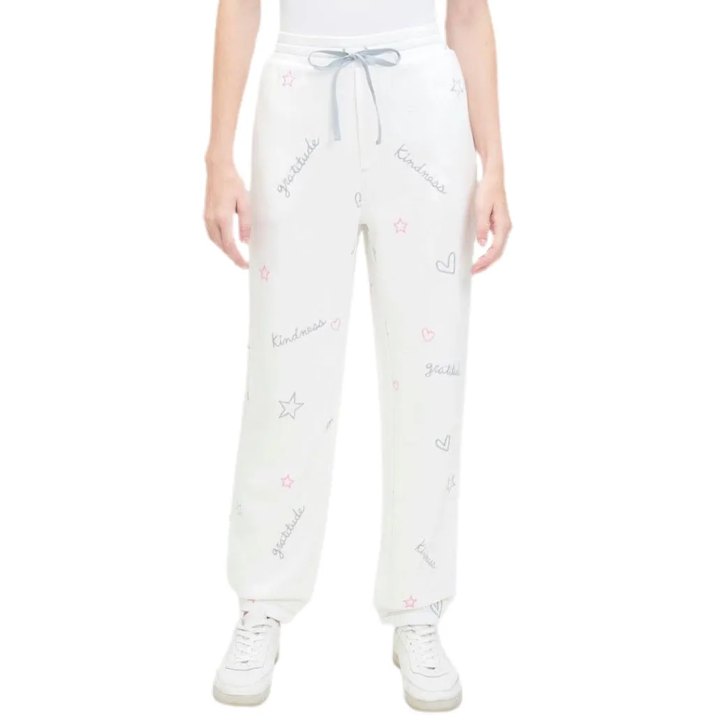 Virtue Embroidered Jogger - Ivory.
