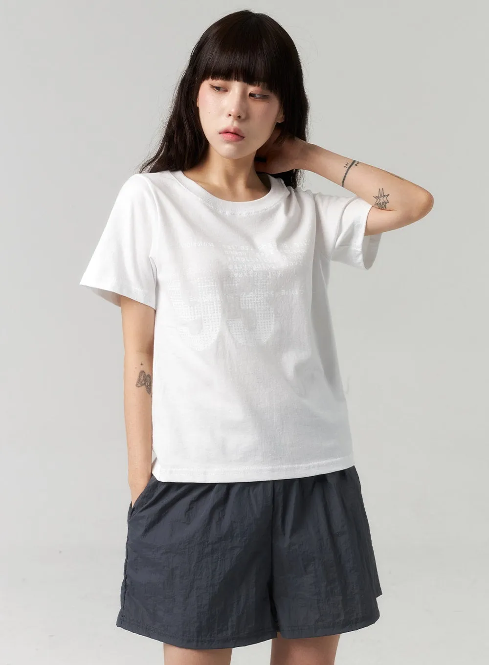 Wide Leg Nylon Shorts CL314