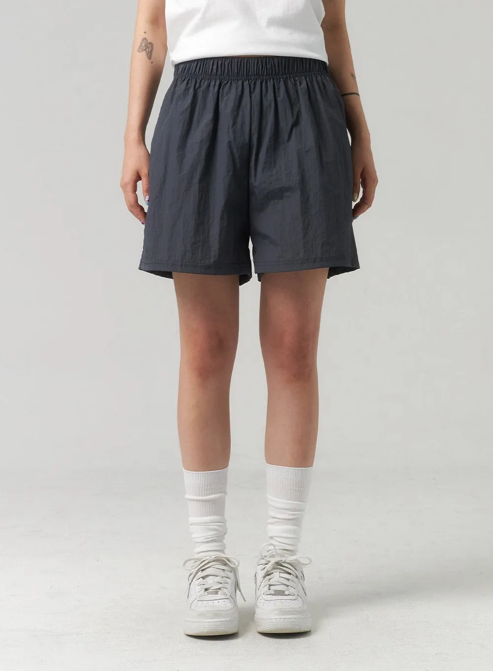 Wide Leg Nylon Shorts CL314
