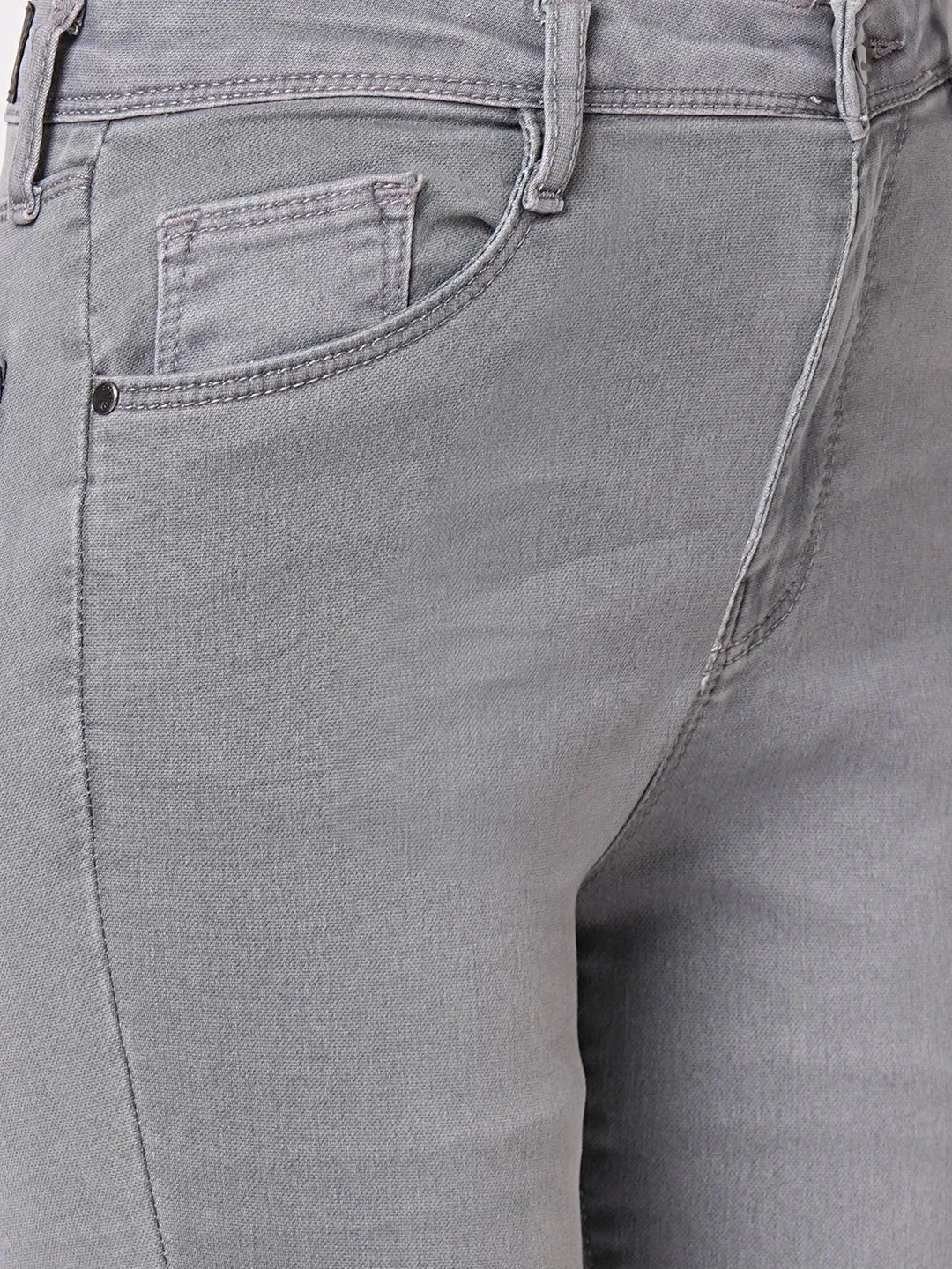Women Grey High-Rise Skinny Jeans