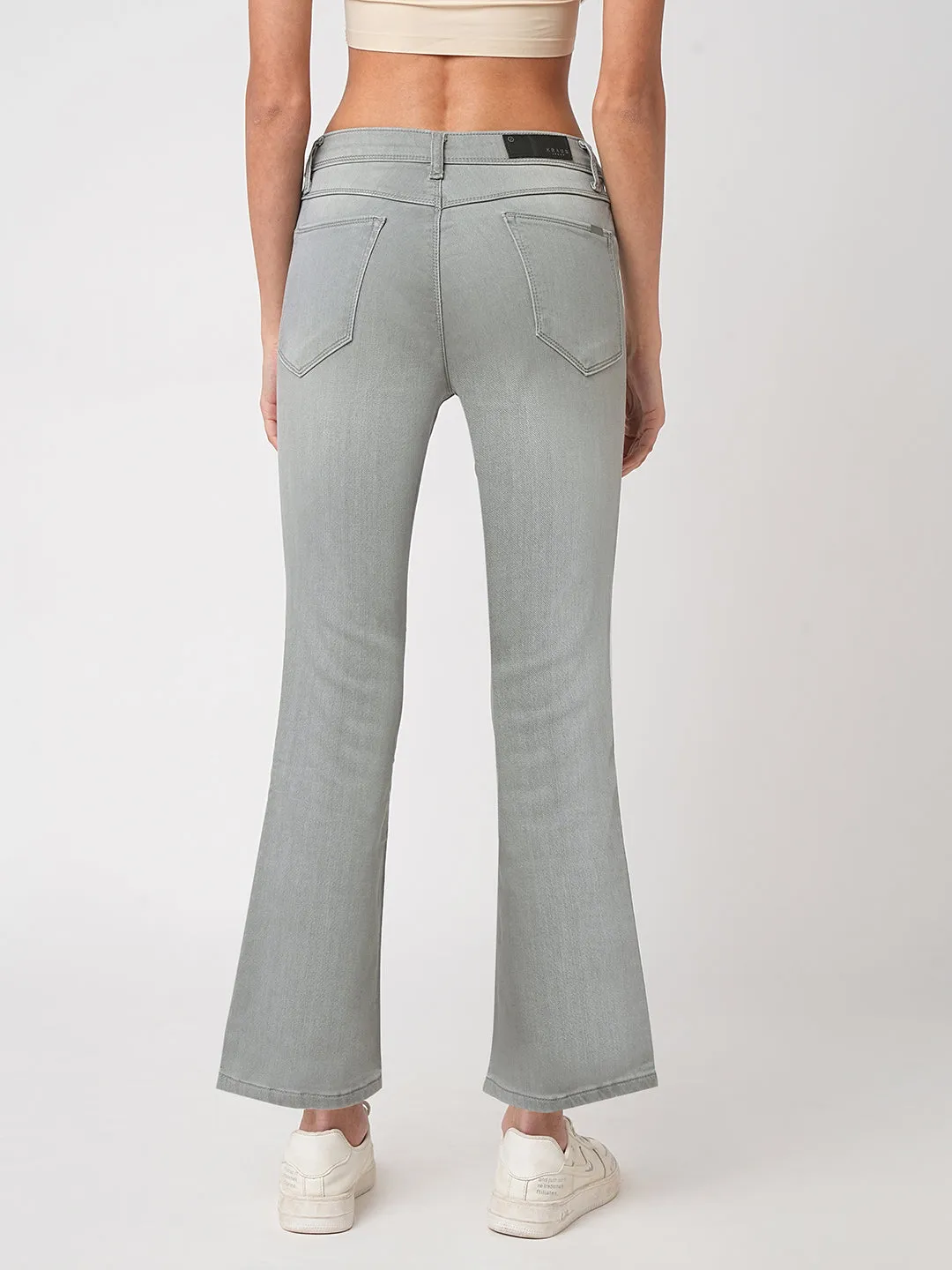 Women Grey High-Rise Skinny Jeans