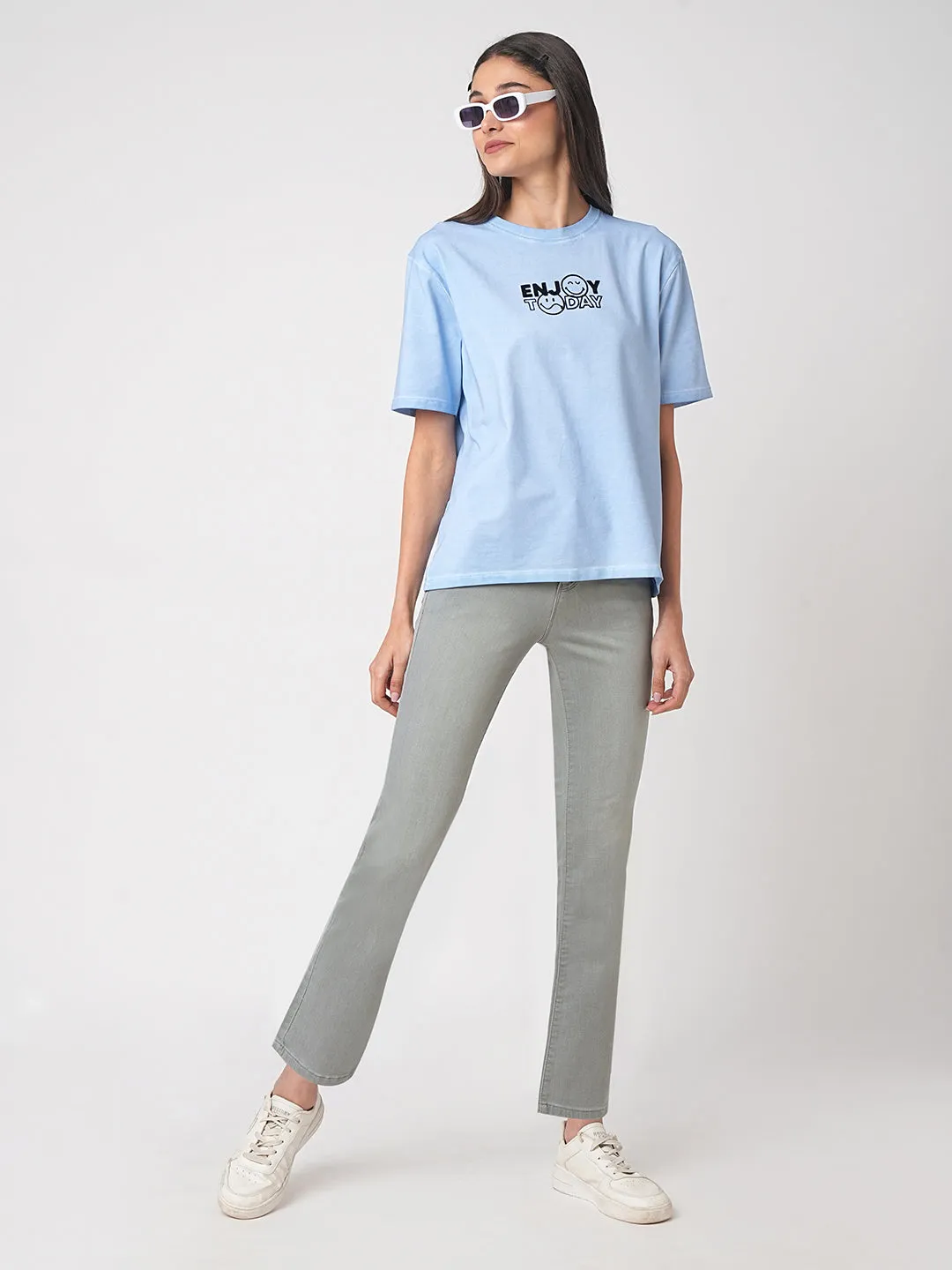 Women Grey High-Rise Skinny Jeans