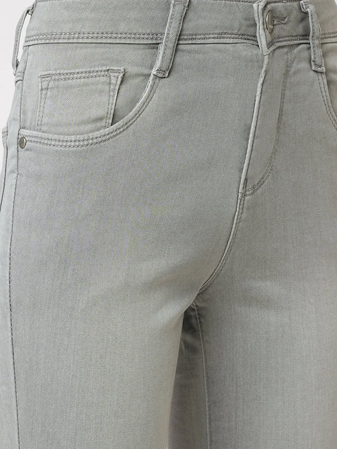 Women Grey High-Rise Skinny Jeans