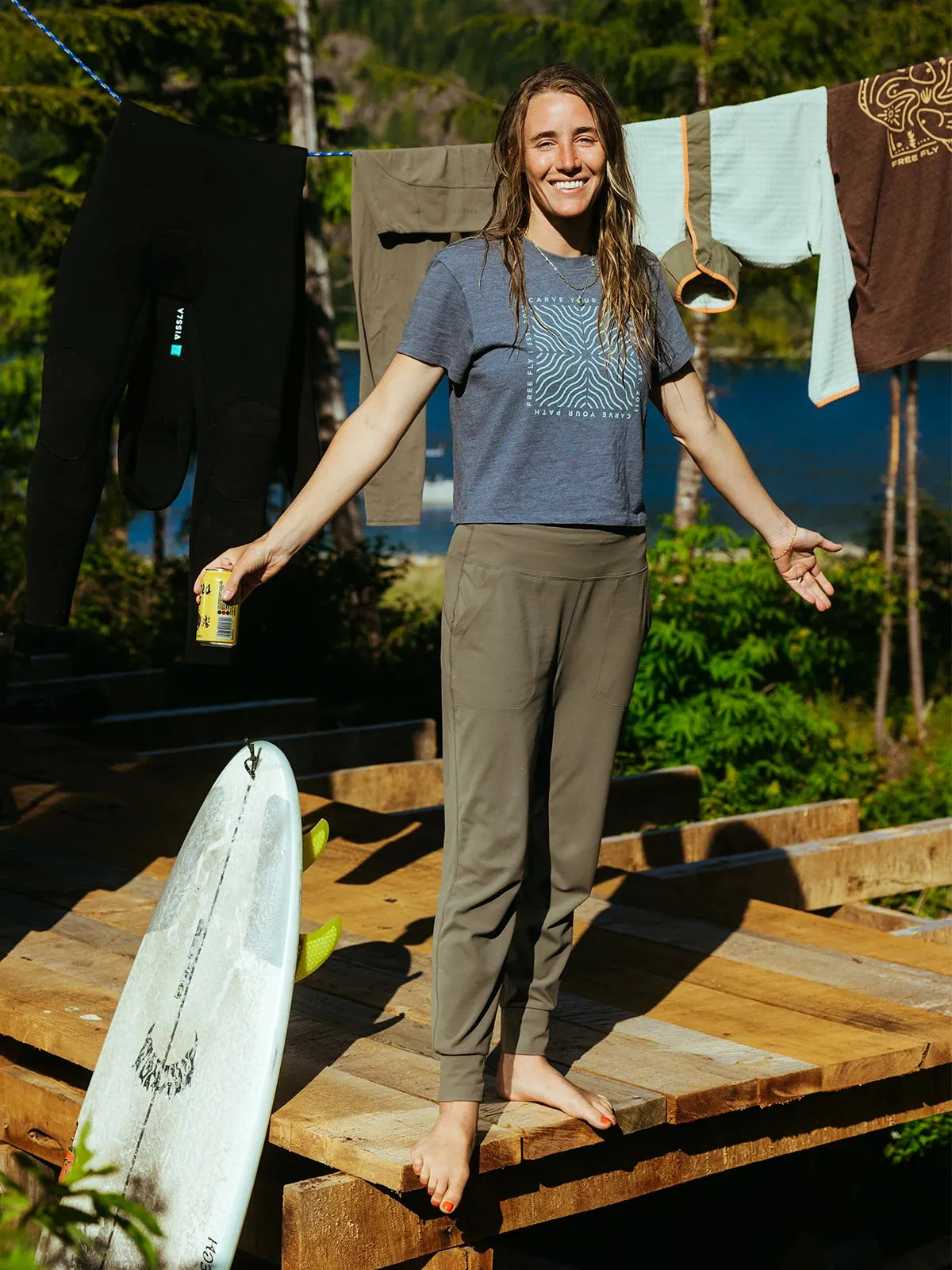 Women's Highmile Fitted Jogger - Black Sand